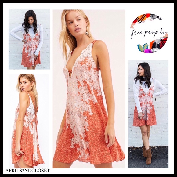 FREE PEOPLE BOHO LACE FLOWY SLIP MINI DRESS. A3C - Picture 16 of 16